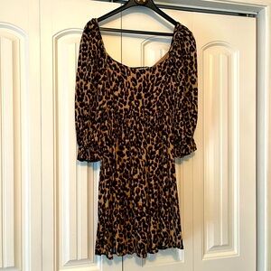 Leopard Mimi Open Back Dress